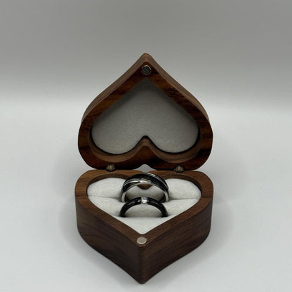 Stainless Steel Ring Black & Silver Design | “Nyxoria - CouplesPicks