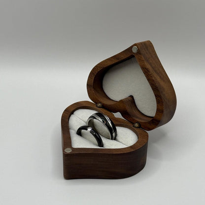 Stainless Steel Ring Black & Silver Design | “Nyxoria - CouplesPicks