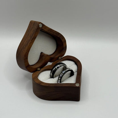 Stainless Steel Ring Black & Silver Design | “Twilight Spark - CouplesPicks