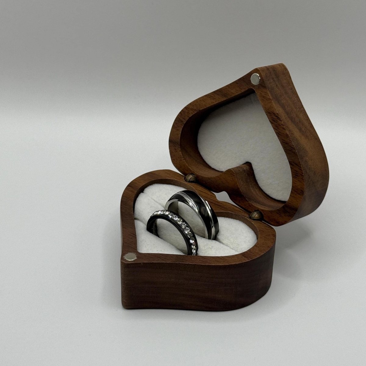 Stainless Steel Ring Black & Silver Design | “Twilight Spark - CouplesPicks