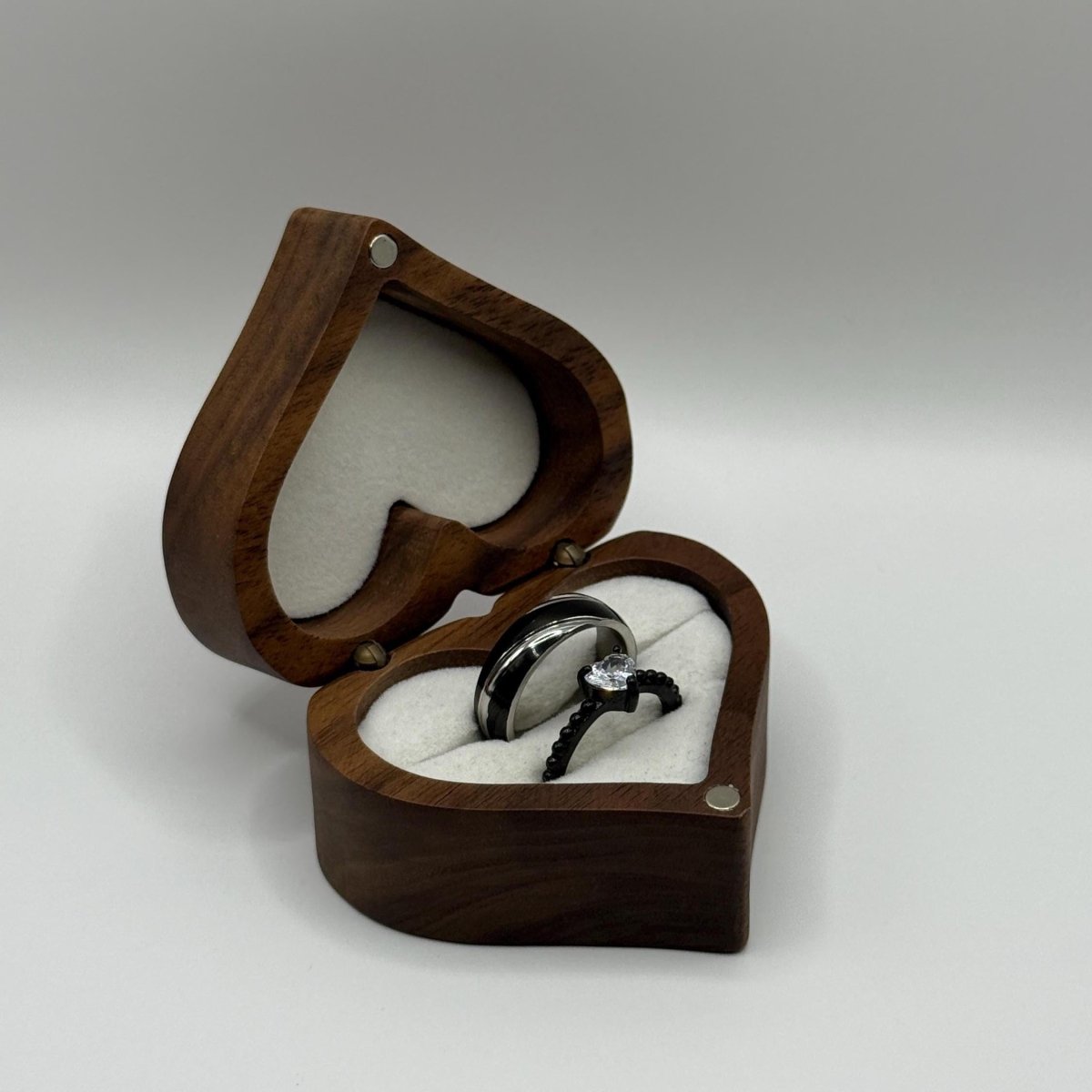 Stainless Steel Ring Black & Silver Design | “Zorynthia - CouplesPicks