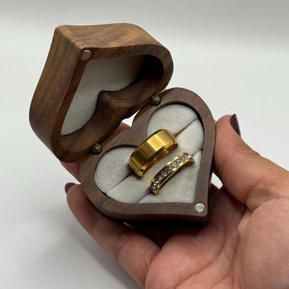 Stainless Steel Ring Gold Harmony Design | “Aurivian - CouplesPicks