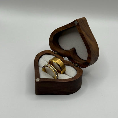 Stainless Steel Ring Gold Harmony Design | “Aurivian - CouplesPicks
