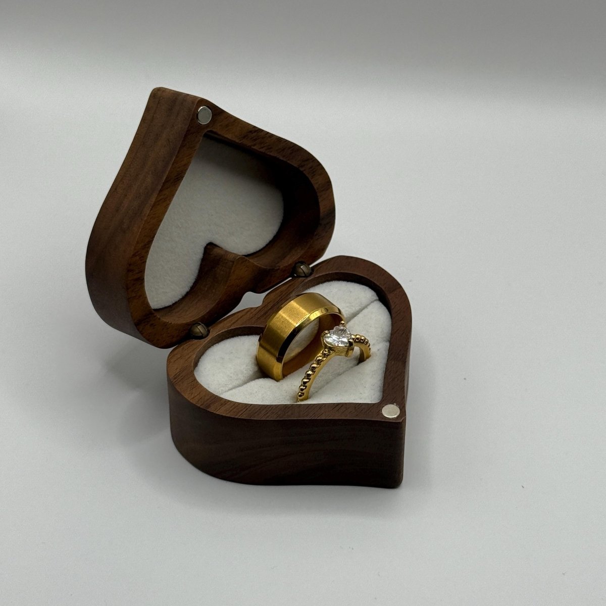 Stainless Steel Ring Gold Harmony Design | “Elarion - CouplesPicks