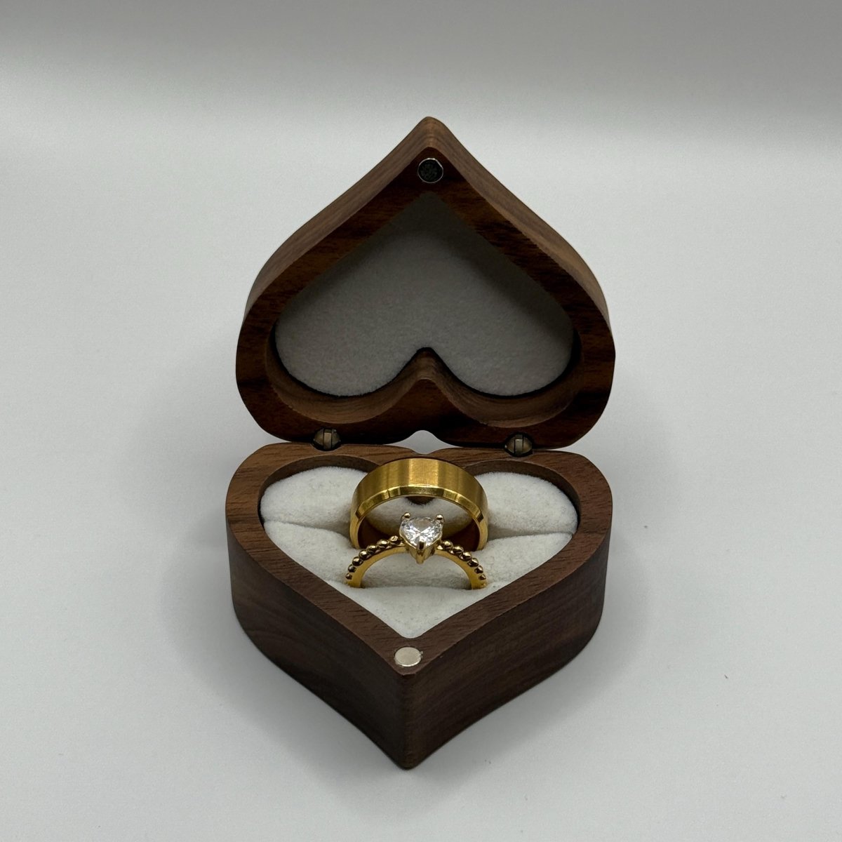 Stainless Steel Ring Gold Harmony Design | “Elarion - CouplesPicks