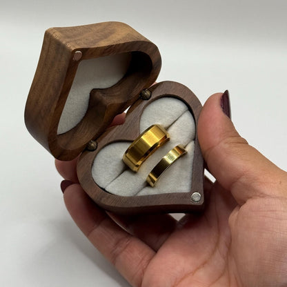 Stainless Steel Ring – Gold Noble Design | “Orlion” - CouplesPicks