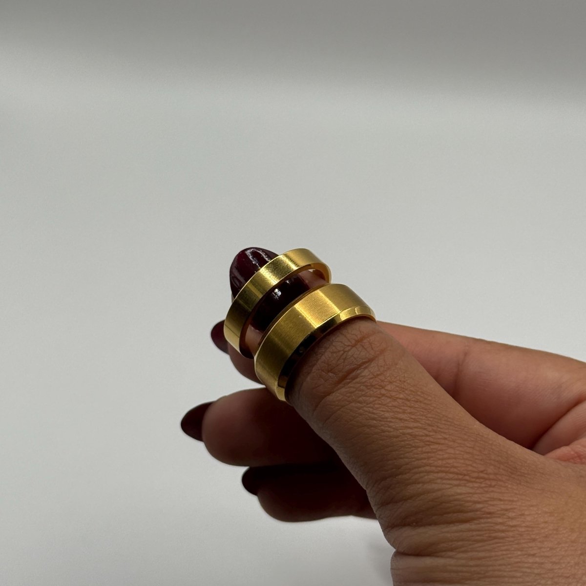 Stainless Steel Ring – Gold Noble Design | “Orlion” - CouplesPicks