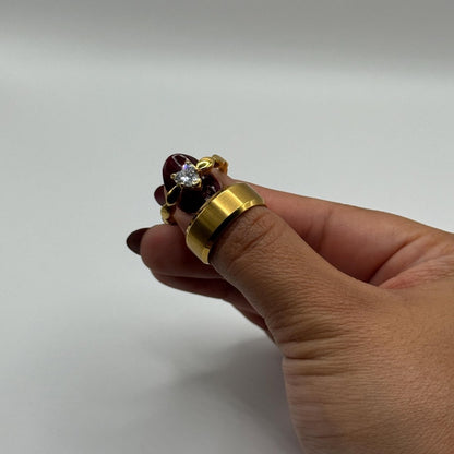 Stainless Steel Ring Gold Regal Design | “Coravelle - CouplesPicks