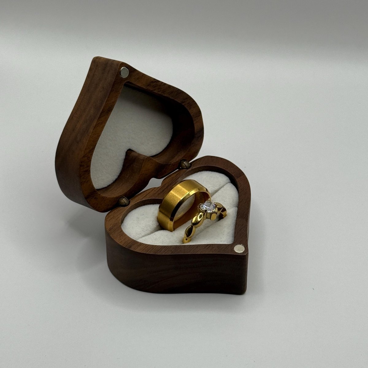 Stainless Steel Ring Gold Regal Design | “Coravelle - CouplesPicks