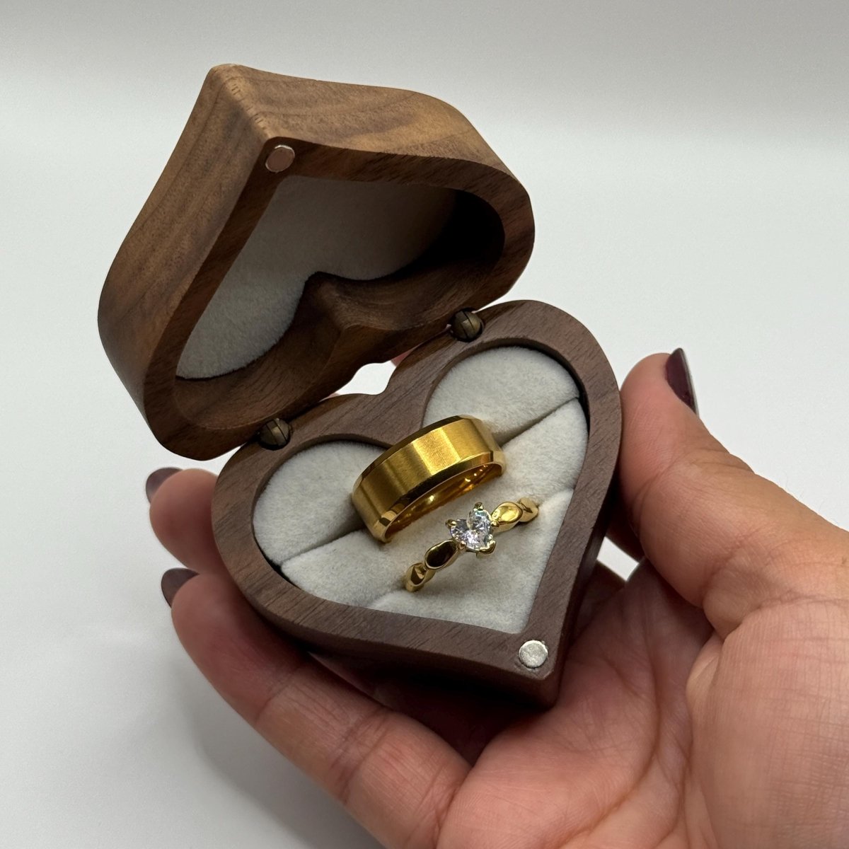 Stainless Steel Ring Gold Regal Design | “Coravelle - CouplesPicks