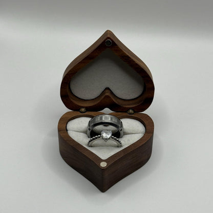 Stainless Steel Ring Matching Couple Design with Zirconia | “Lunyra - CouplesPicks