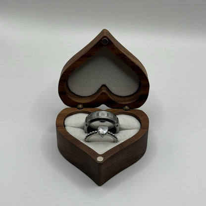 Stainless Steel Ring Matching Couple Design with Zirconia | “Lunyra - CouplesPicks