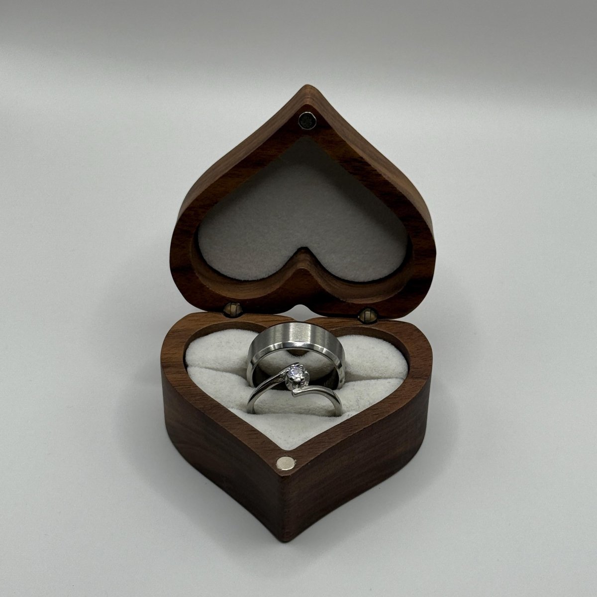 Stainless Steel Ring – Matching Couple Design with Zirconia | “Lyviera” - CouplesPicks