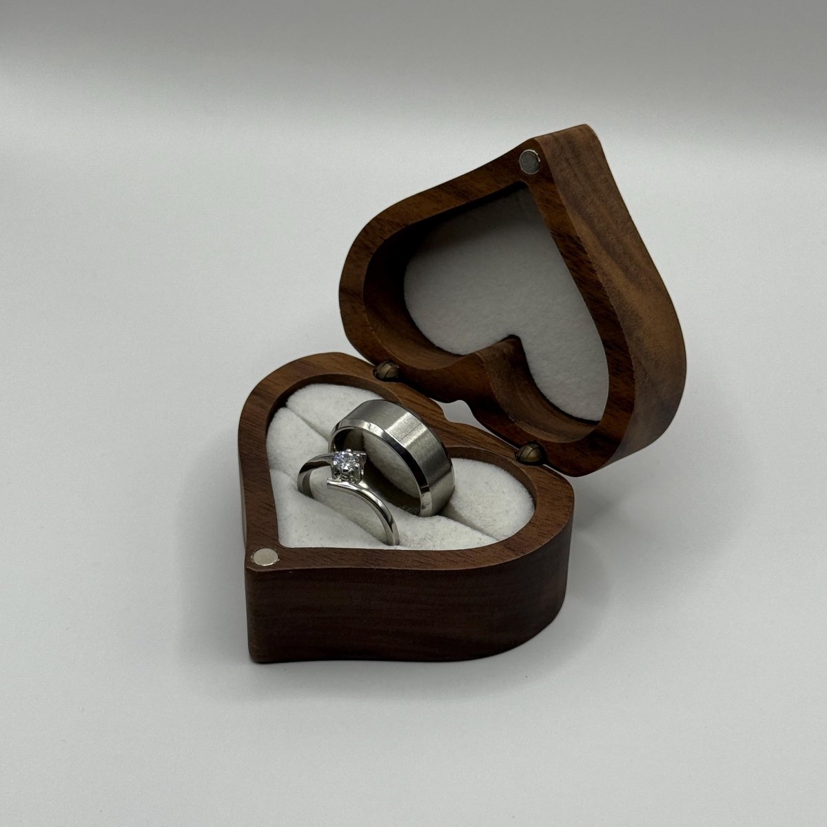 Stainless Steel Ring Matching Couple Design with Zirconia | “Lyviera - CouplesPicks