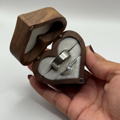 Stainless Steel Ring – Matching Couple Design with Zirconia | “Seraphis” - CouplesPicks