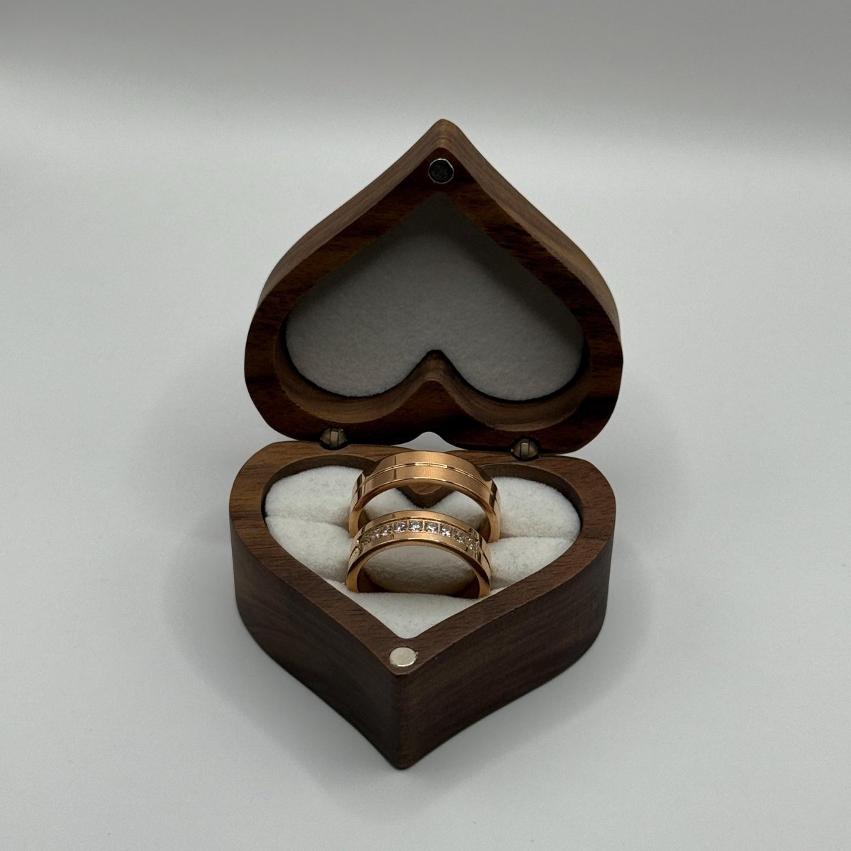 Stainless Steel Ring Rose Gold Couple Design | “Aurionne - CouplesPicks