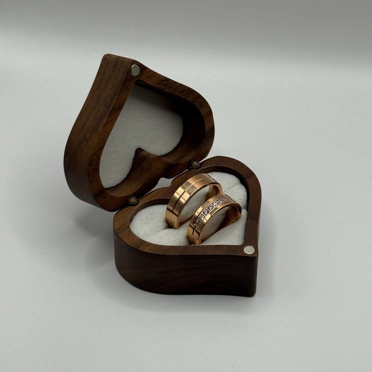 Stainless Steel Ring Rose Gold Couple Design | “Aurionne - CouplesPicks