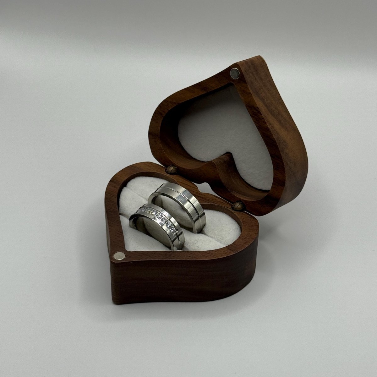 Stainless Steel Ring Silver Couple Design | “Lumare - CouplesPicks