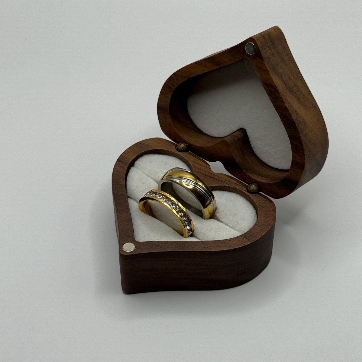 Stainless Steel Ring Silver & Gold Balance Design | “Eclipse - CouplesPicks