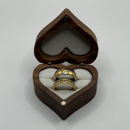 Stainless Steel Ring Silver & Gold Balance Design | “Eclipse - CouplesPicks