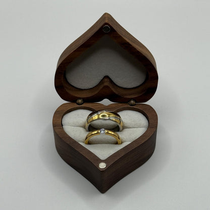 Stainless Steel Ring Silver & Gold Contrast Design | “Vaelith - CouplesPicks