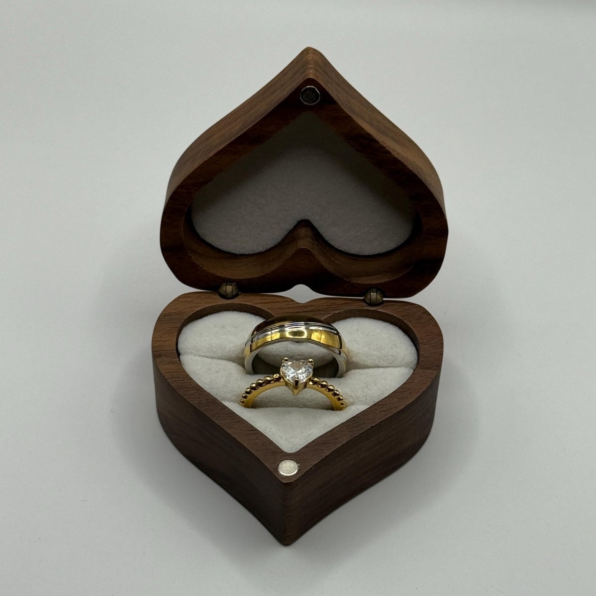 Stainless Steel Ring Silver & Gold Dual - Tone Design | “Auravale - CouplesPicks