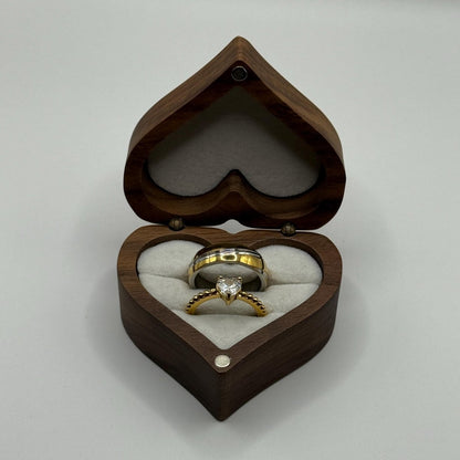Stainless Steel Ring Silver & Gold Dual - Tone Design | “Auravale - CouplesPicks