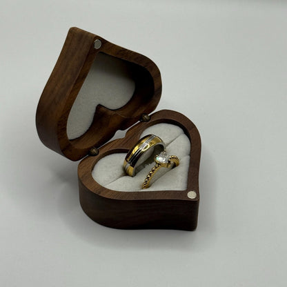 Stainless Steel Ring Silver & Gold Dual - Tone Design | “Auravale - CouplesPicks