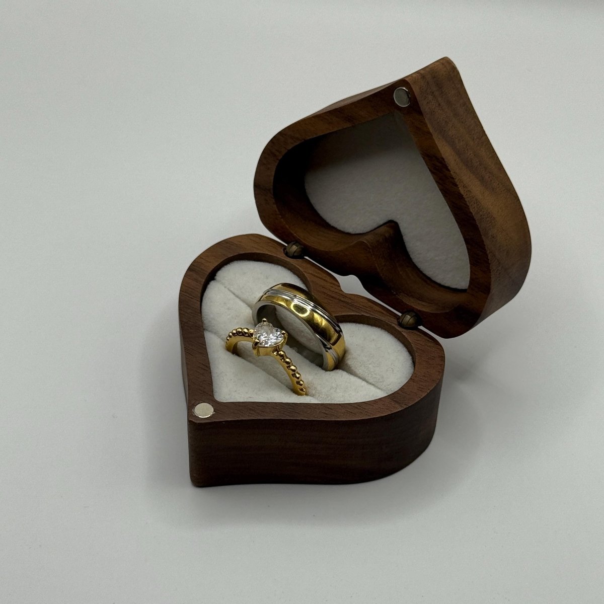 Stainless Steel Ring Silver & Gold Dual - Tone Design | “Auravale - CouplesPicks