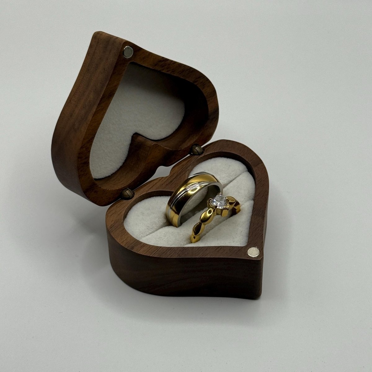 Stainless Steel Ring Silver & Gold Radiance Design | “Solmyra - CouplesPicks