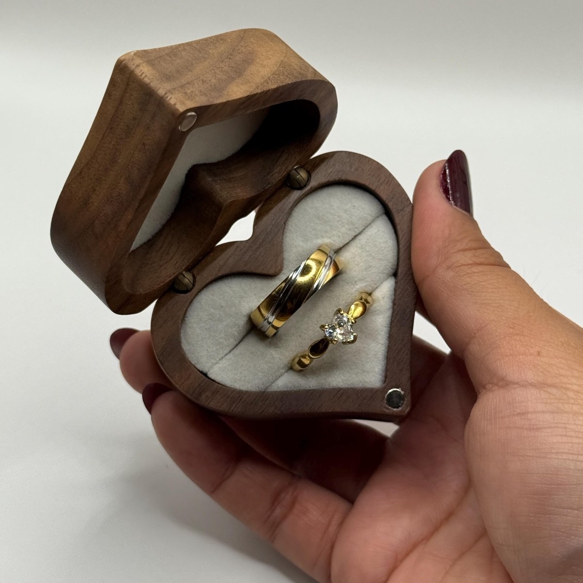 Stainless Steel Ring Silver & Gold Radiance Design | “Solmyra - CouplesPicks