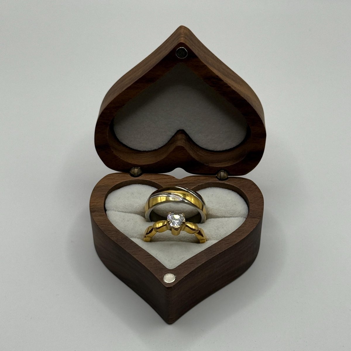 Stainless Steel Ring Silver & Gold Radiance Design | “Solmyra - CouplesPicks