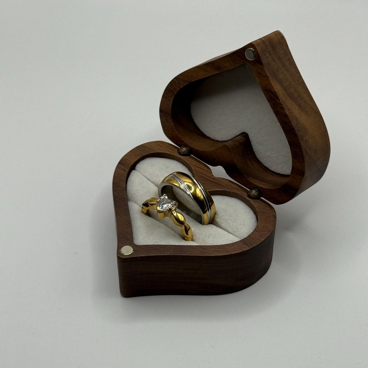 Stainless Steel Ring Silver & Gold Radiance Design | “Solmyra - CouplesPicks