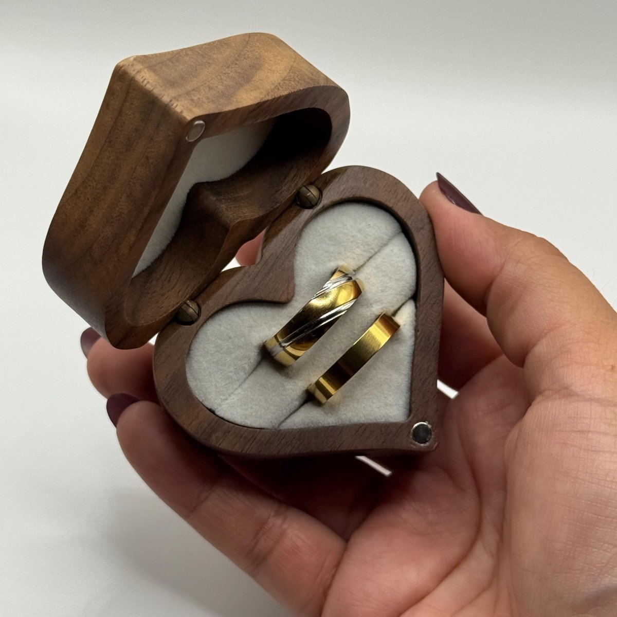 Stainless Steel Ring Silver & Gold Resilience Design | “Aurelith - CouplesPicks