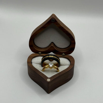 Tungsten and Stainless Steel Ring Gold & Black Matching Couple Design with Zirconia | “Marivelle - CouplesPicks