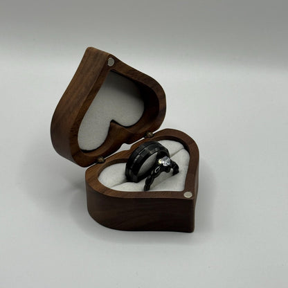 Tungsten Carbide Ring Black Harmony Design | “Velrynn - CouplesPicks