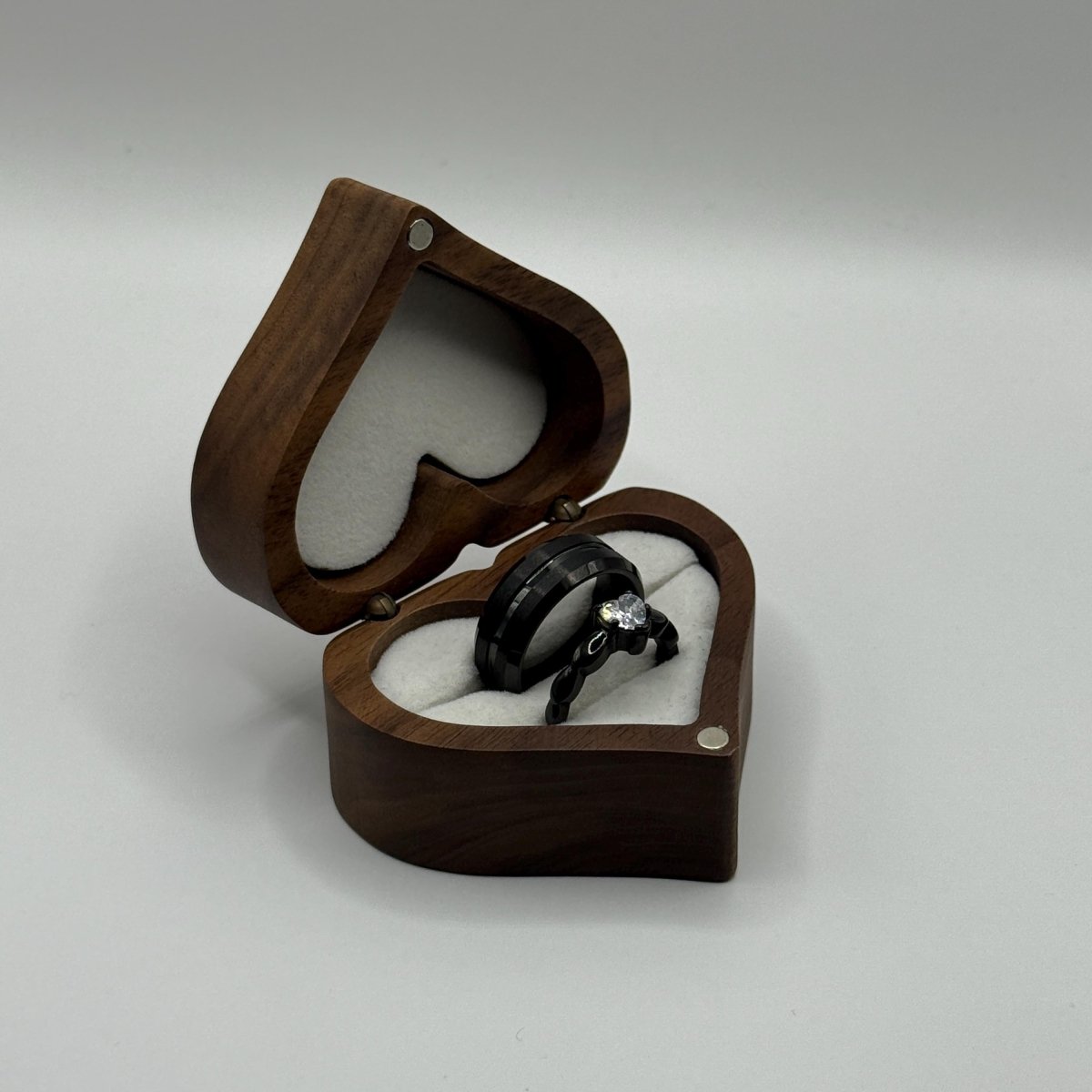 Tungsten Carbide Ring – Black Harmony Design | “Velrynn” - CouplesPicks