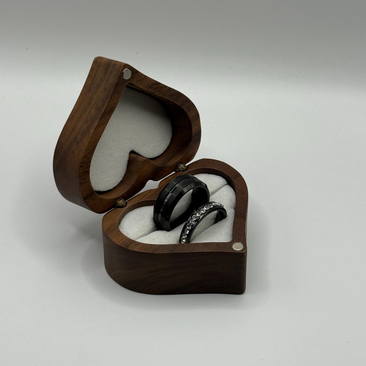 Tungsten Carbide Ring Black Radiant Design | “Cindrelle - CouplesPicks