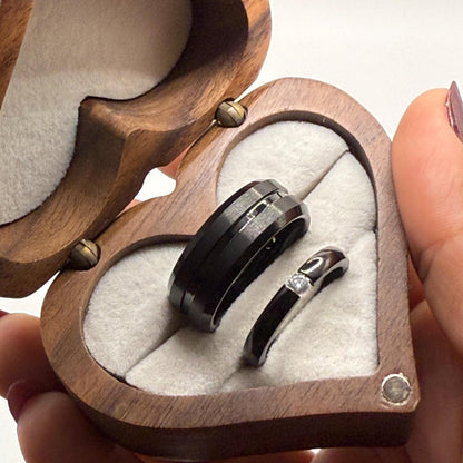 Tungsten Carbide Ring Black Timeless Design | “Ebonora - CouplesPicks