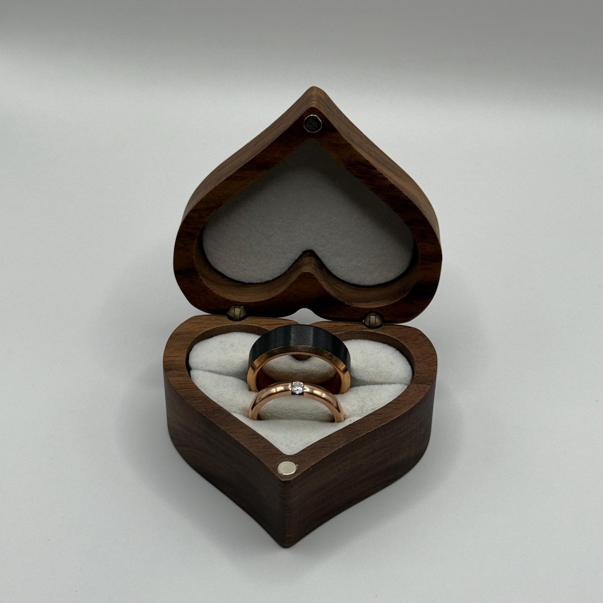 Tungsten Carbide Ring Rose Gold & Black Couple Design | “Eclipsera - CouplesPicks