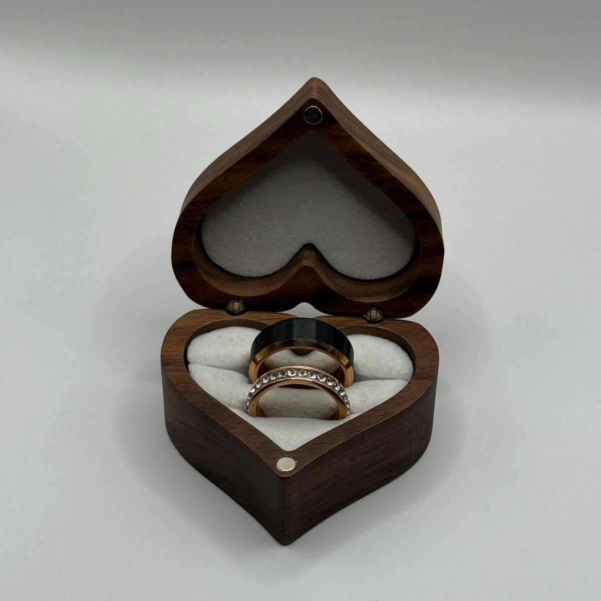 Tungsten Carbide Ring Rose Gold & Black Couple Design | “Noctare - CouplesPicks