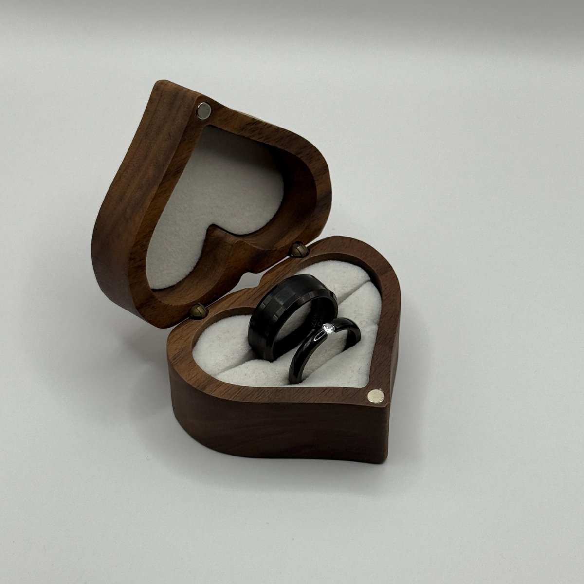 Tungsten & Stainless Steel Ring Black Design | “Duskara - CouplesPicks