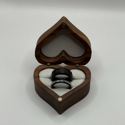 Tungsten & Stainless Steel Ring Black Design | “Ebonelle - CouplesPicks