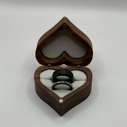 Tungsten & Stainless Steel Ring Black Design | “Ebonelle - CouplesPicks