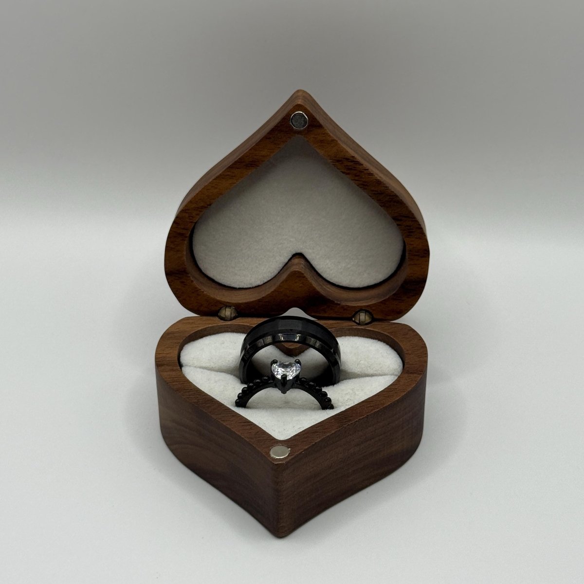 Tungsten & Stainless Steel Ring Black Harmony Design | “Eryndora - CouplesPicks