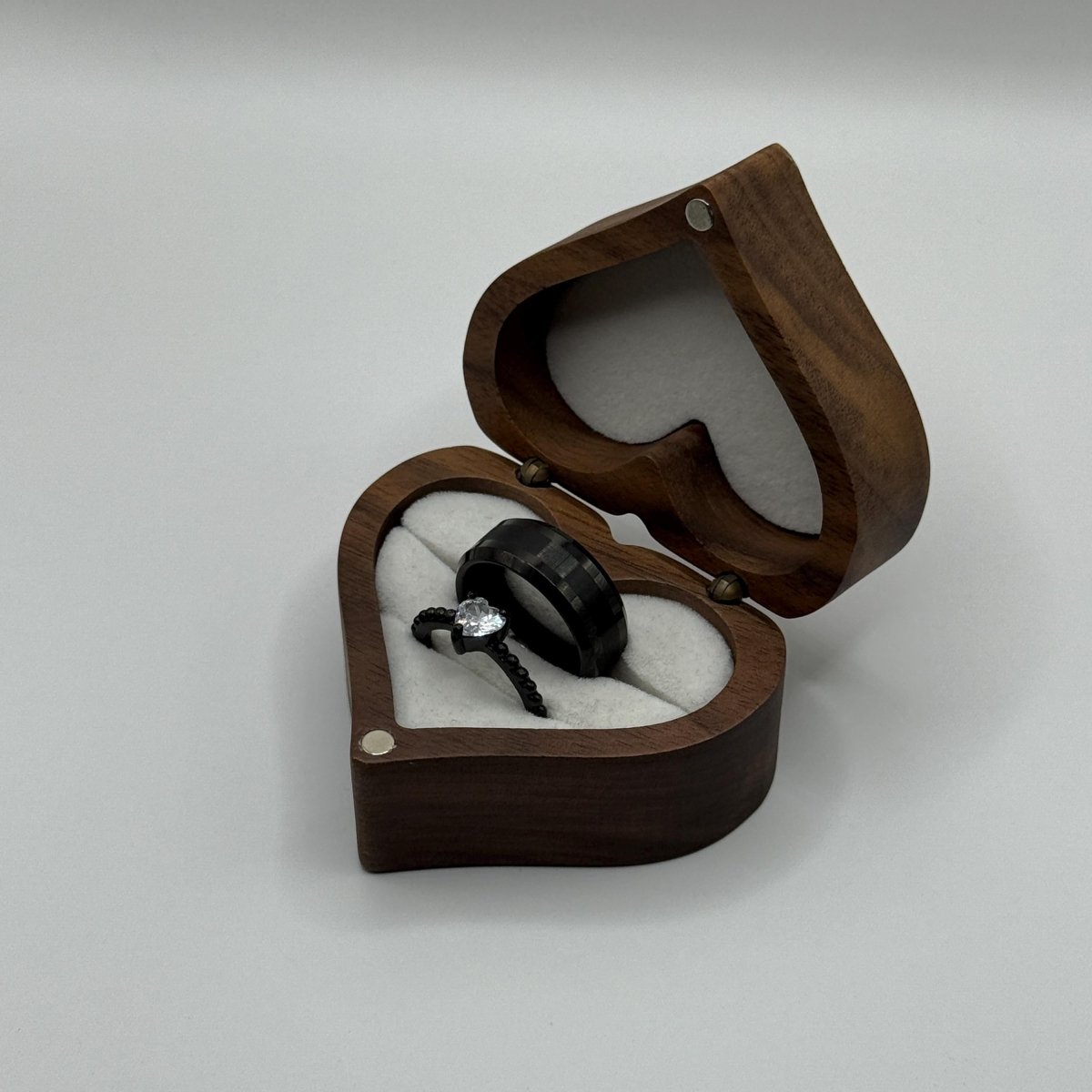Tungsten & Stainless Steel Ring Black Harmony Design | “Eryndora - CouplesPicks