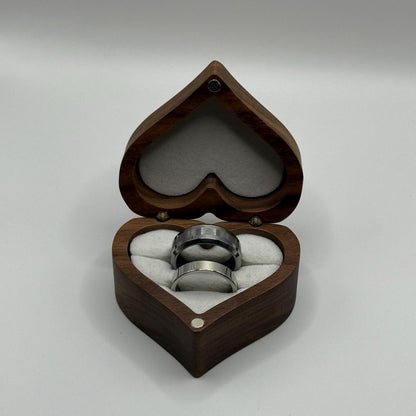 Tungsten & Stainless Steel Ring – Matching Couple Design | “Dravien” - CouplesPicks