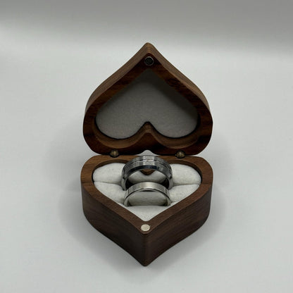 Tungsten & Stainless Steel Ring – Matching Couple Design | “Velaryn” - CouplesPicks