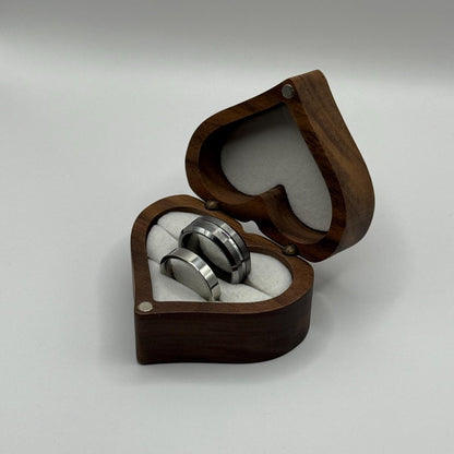 Tungsten & Stainless Steel Ring – Matching Couple Design | “Velaryn” - CouplesPicks