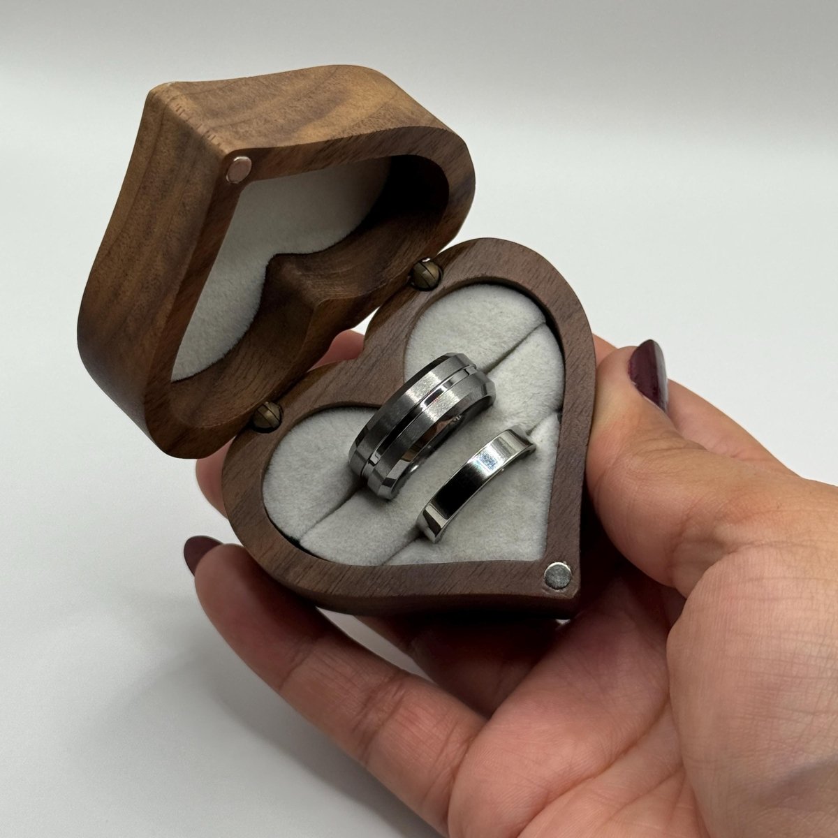 Tungsten & Stainless Steel Ring – Matching Couple Design | “Velaryn” - CouplesPicks